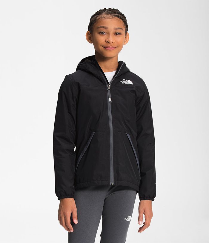 The North Face Jacket Warm Storm Rain Black - Girls - Thailand YURHS-4261